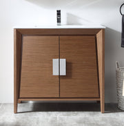 Chans Furniture CL-22WV36-ZI 36" Larvotto Light Wheat Modern Bathroom Sink Vanity