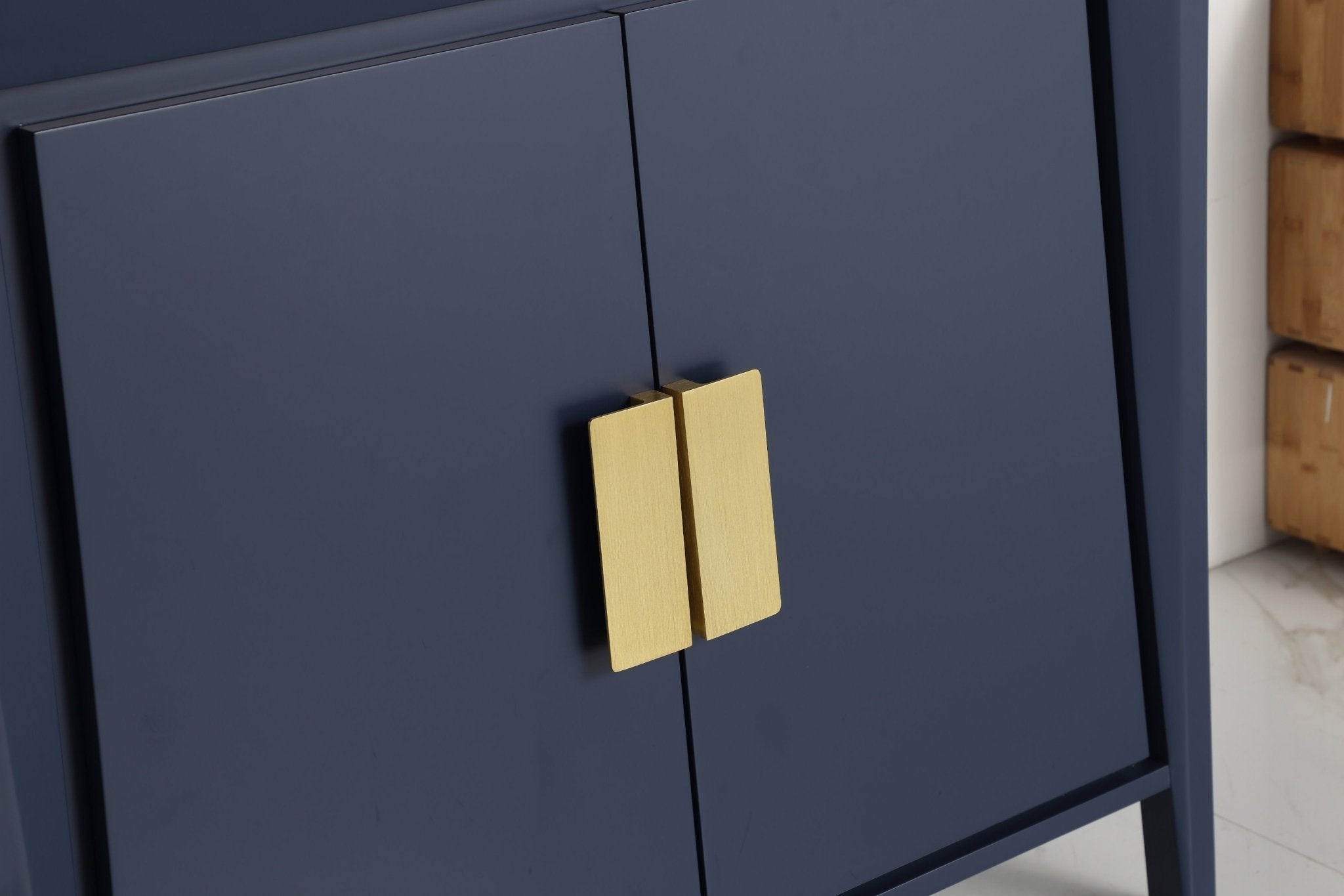 Chans Furniture CL-22NB36-ZI 36" Larvotto Navy Blue Modern Bathroom Sink Vanity