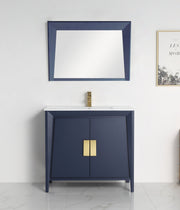 Chans Furniture CL-22NB36-ZI 36" Larvotto Navy Blue Modern Bathroom Sink Vanity