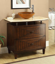 Chans Furniture Q136-1 36"  Onyx counter top Verdana Vessel Sink Bathroom Vanity