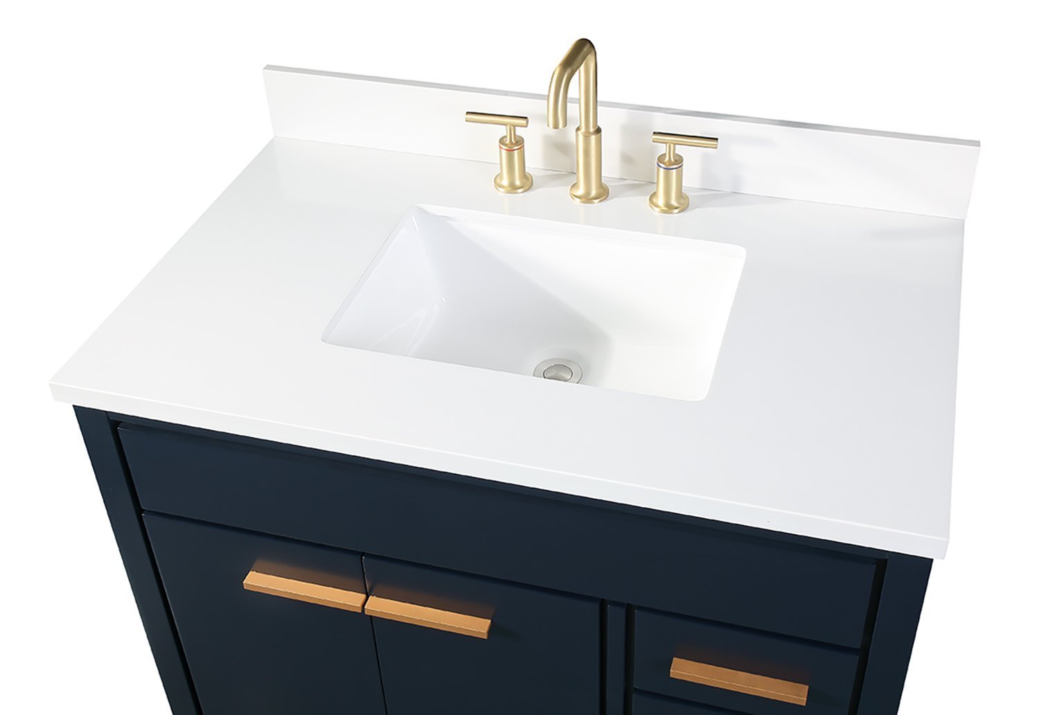 Chans Furniture TB-9888NB-V36 36"  Tennant Brand Beatrice Navy Blue Modern Bathroom Sink Vanity