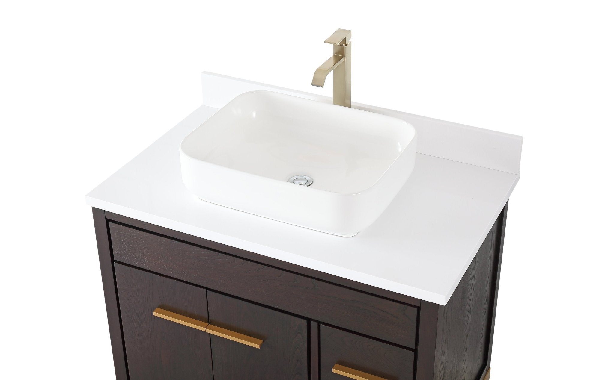 Chans Furniture 9936DK-36QT 36"  Tennant Brand Modern Style Beatrice Vessel Sink Bathroom Vanity