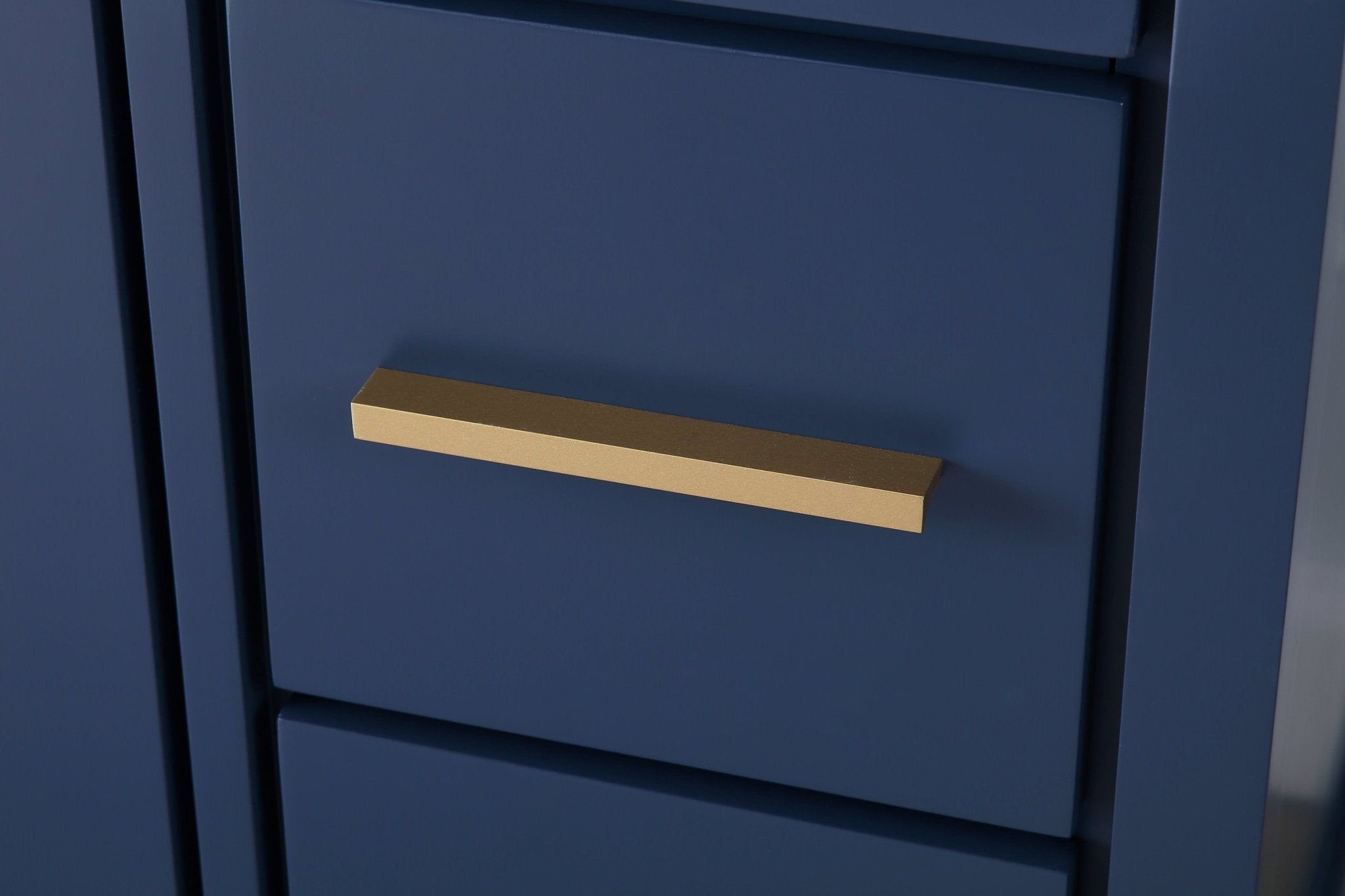 Chans Furniture TB-9936NB-36NU 36"  Tennant Brand Modern Style Navy Blue Beatrice Vessel Sink Bathroom Vanity