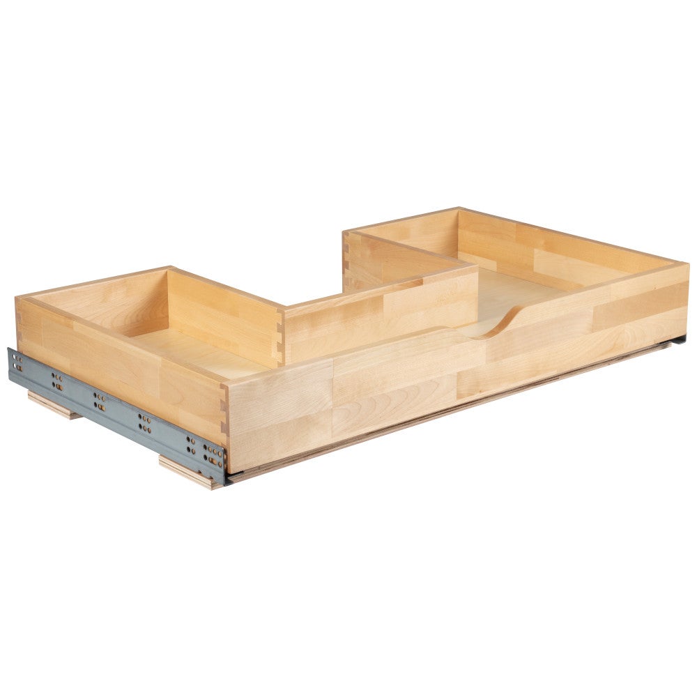 Hardware Resources U-Shape Rollout Drawer Box for vanity cabinet