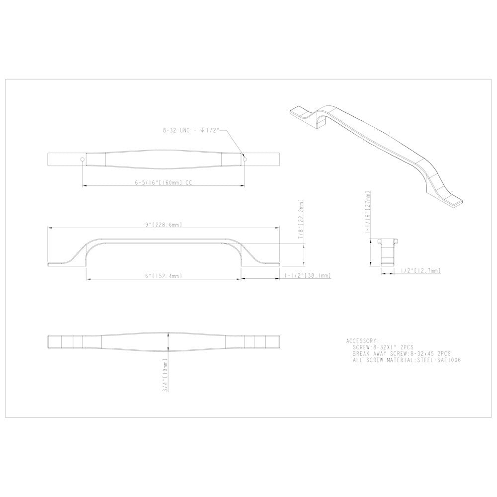 Hardware Resources 96 mm Center-to-Center Satin Nickel Square Cosgrove Cabinet Pull