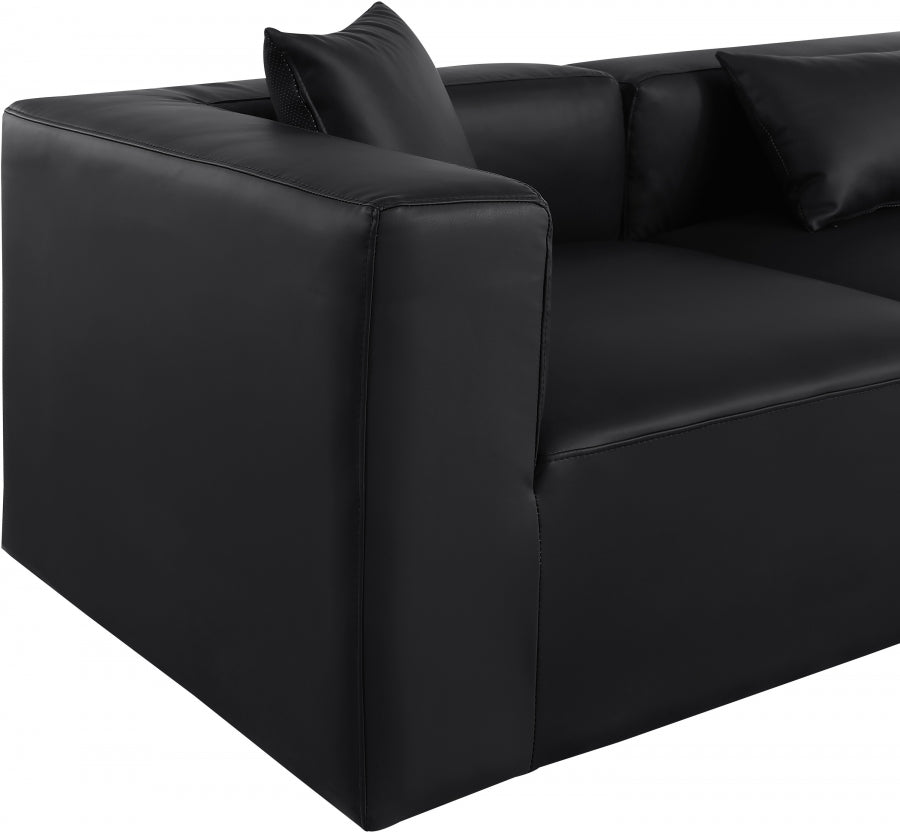 Cube 144" Vegan Leather Upholstered 7pc. Modular Sectional