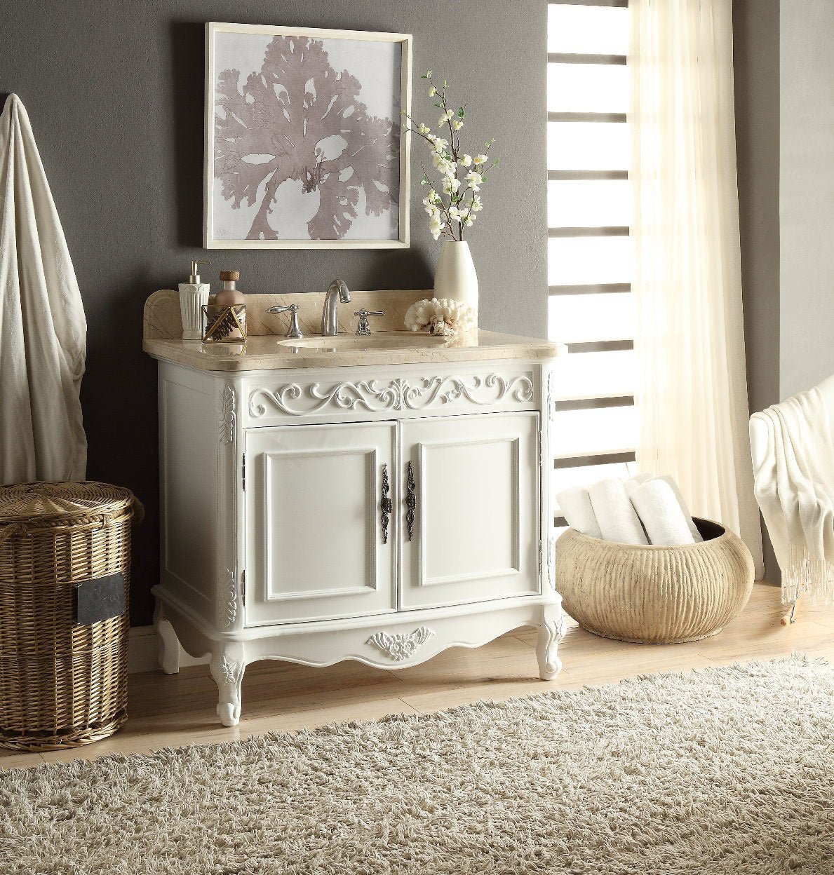 Chans Furniture HF-1092B 39" Carbone Bathroom Vanity - Model #  HF-1092B