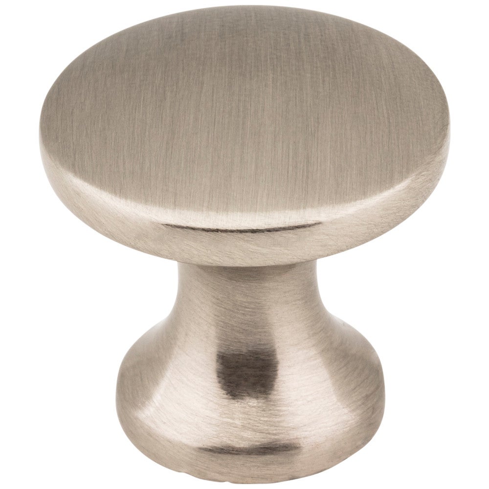 Hardware Resources 1" Diameter Satin Nickel Slade Cabinet Mushroom Knob