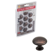 Hardware Resources 1-3/16" Diameter Brushed Oil Rubbed Bronze Gatsby Cabinet Mushroom Knob