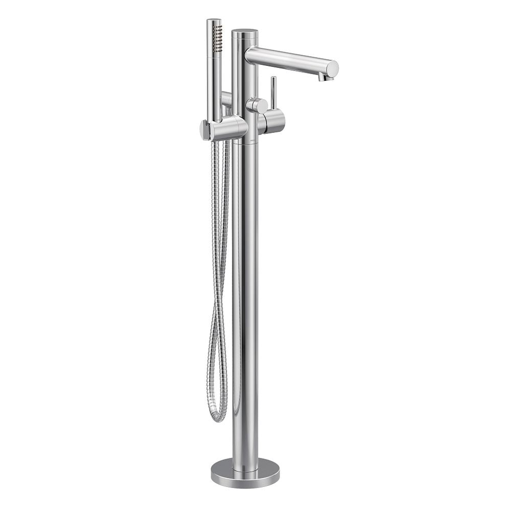 Align one-handle tub filler includes hand shower