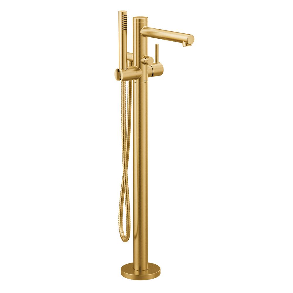Align one-handle tub filler includes hand shower