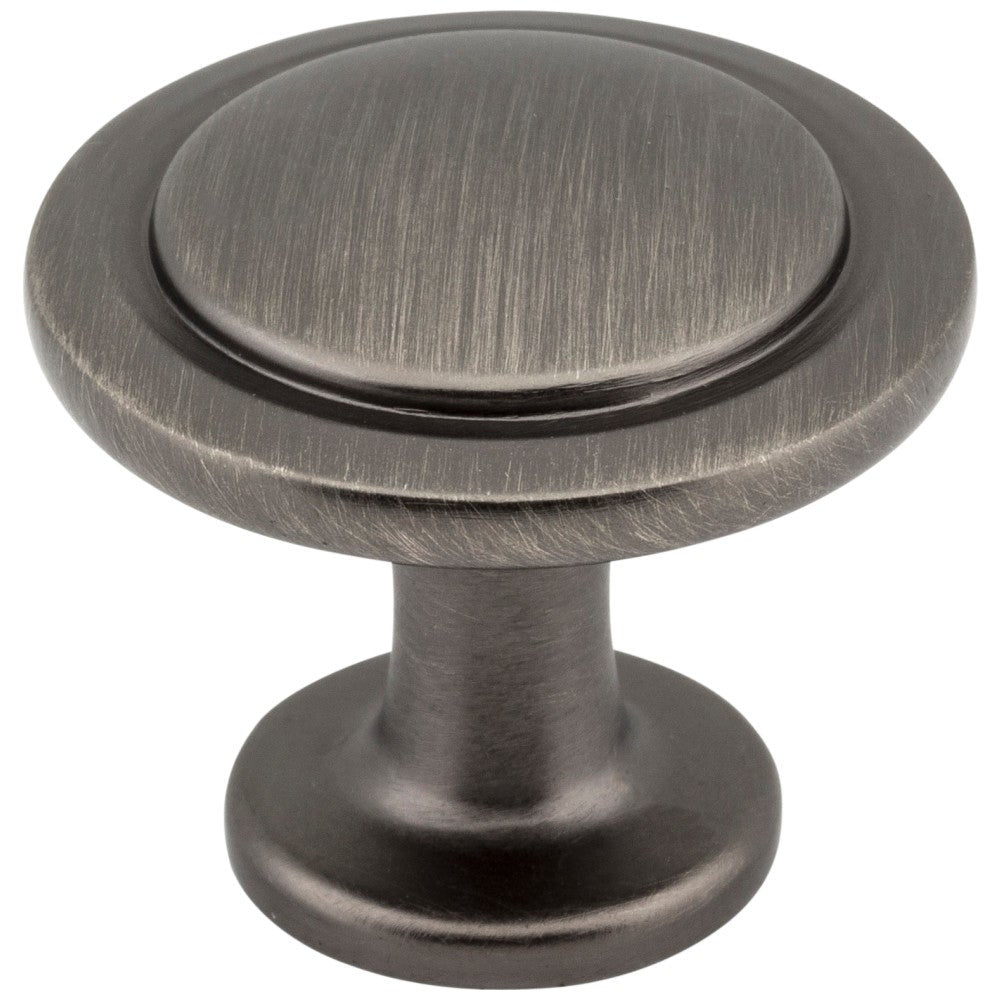 Hardware Resources 1-1/4" Diameter Satin Nickel Round Button Gatsby Cabinet Knob