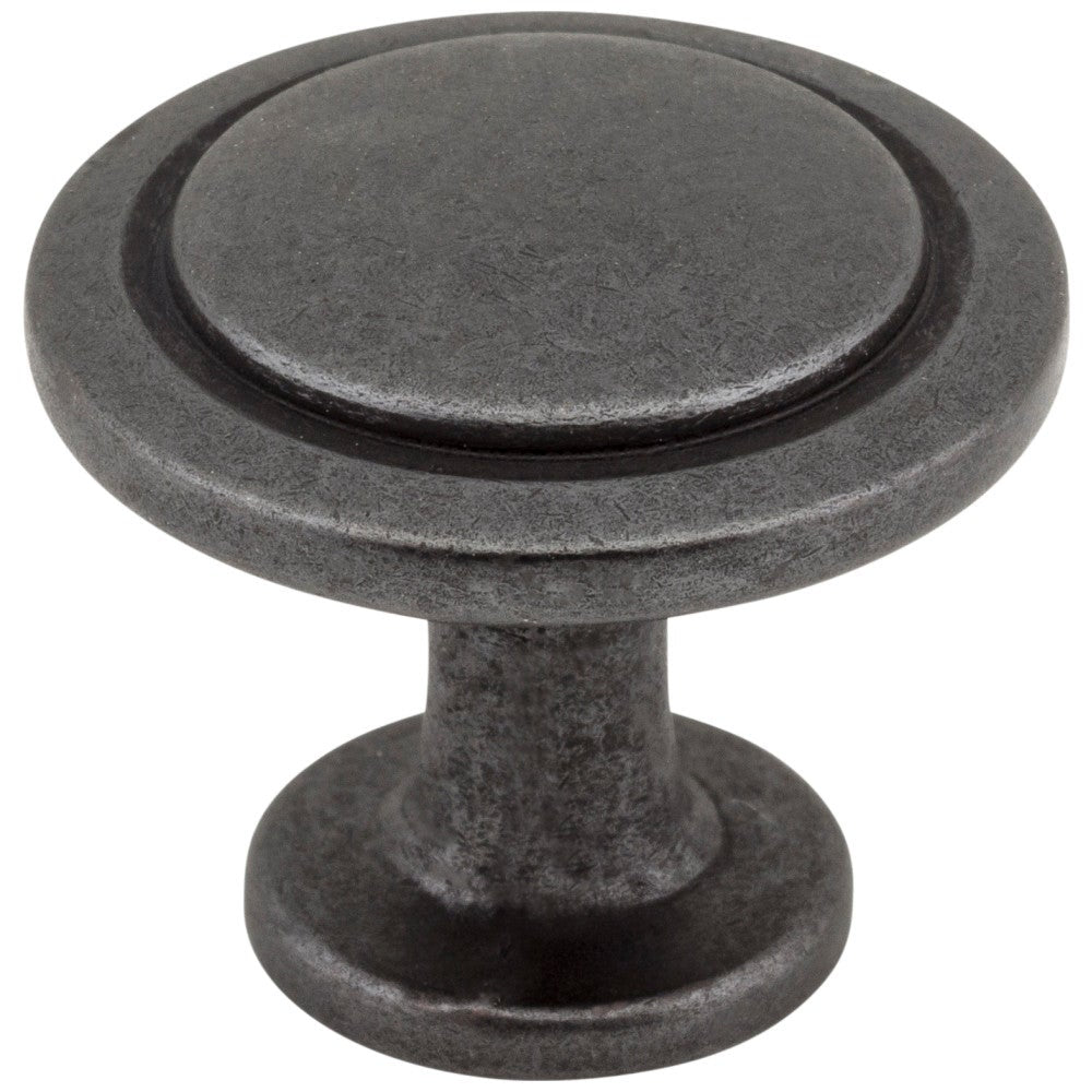 Hardware Resources 1-1/4" Diameter Satin Nickel Round Button Gatsby Cabinet Knob