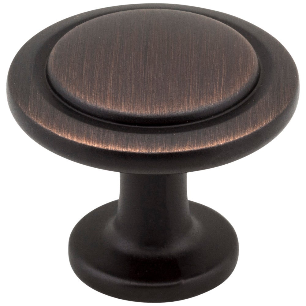 Hardware Resources 1-1/4" Diameter Satin Nickel Round Button Gatsby Cabinet Knob