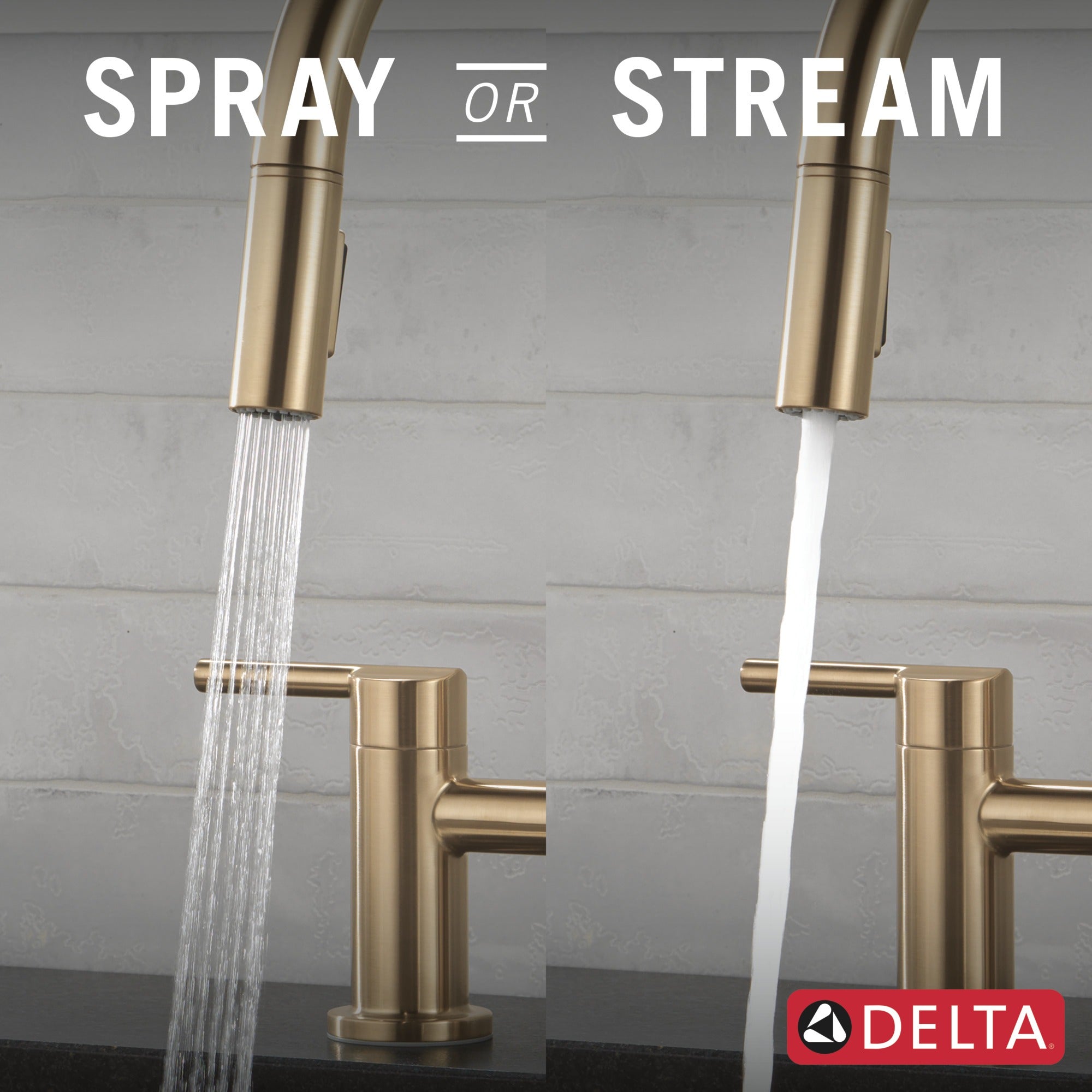 Delta Nicoli® Two Handle Pull-Down Bridge Kitchen Faucet