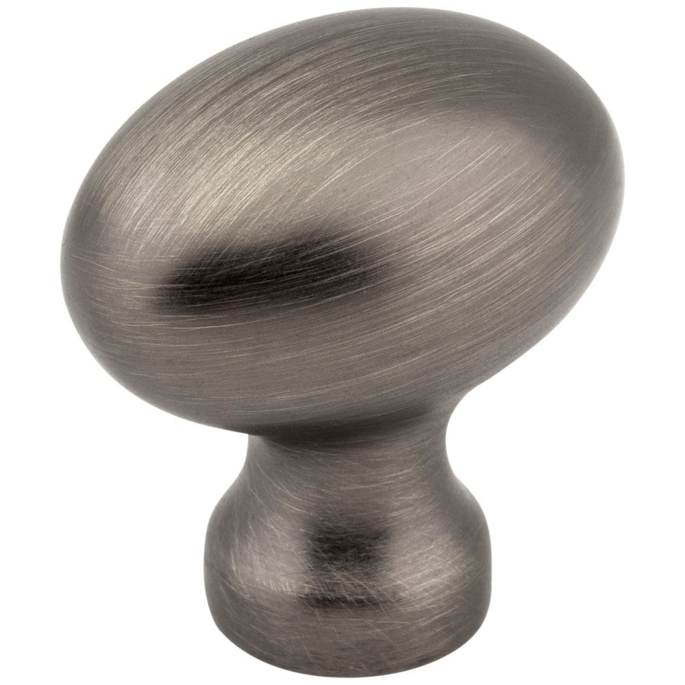 Hardware Resources 1-3/16" Overall Length Satin Nickel Football Bordeaux Cabinet Knob
