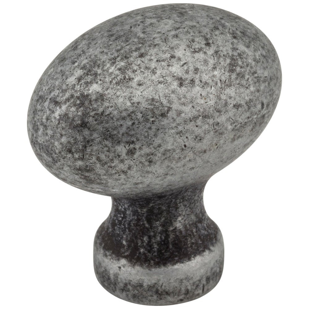 Hardware Resources 1-3/16" Overall Length Satin Nickel Football Bordeaux Cabinet Knob