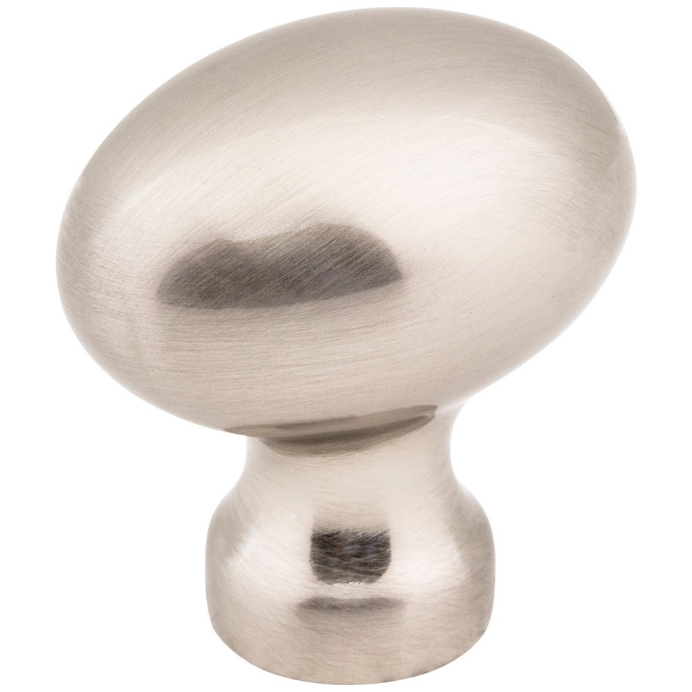 Hardware Resources 1-3/16" Overall Length Satin Nickel Football Bordeaux Cabinet Knob