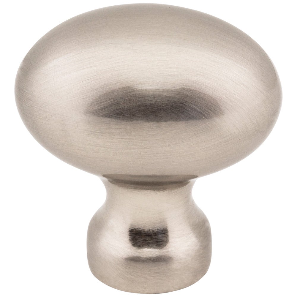 Hardware Resources 1-3/16" Overall Length Satin Nickel Football Bordeaux Cabinet Knob