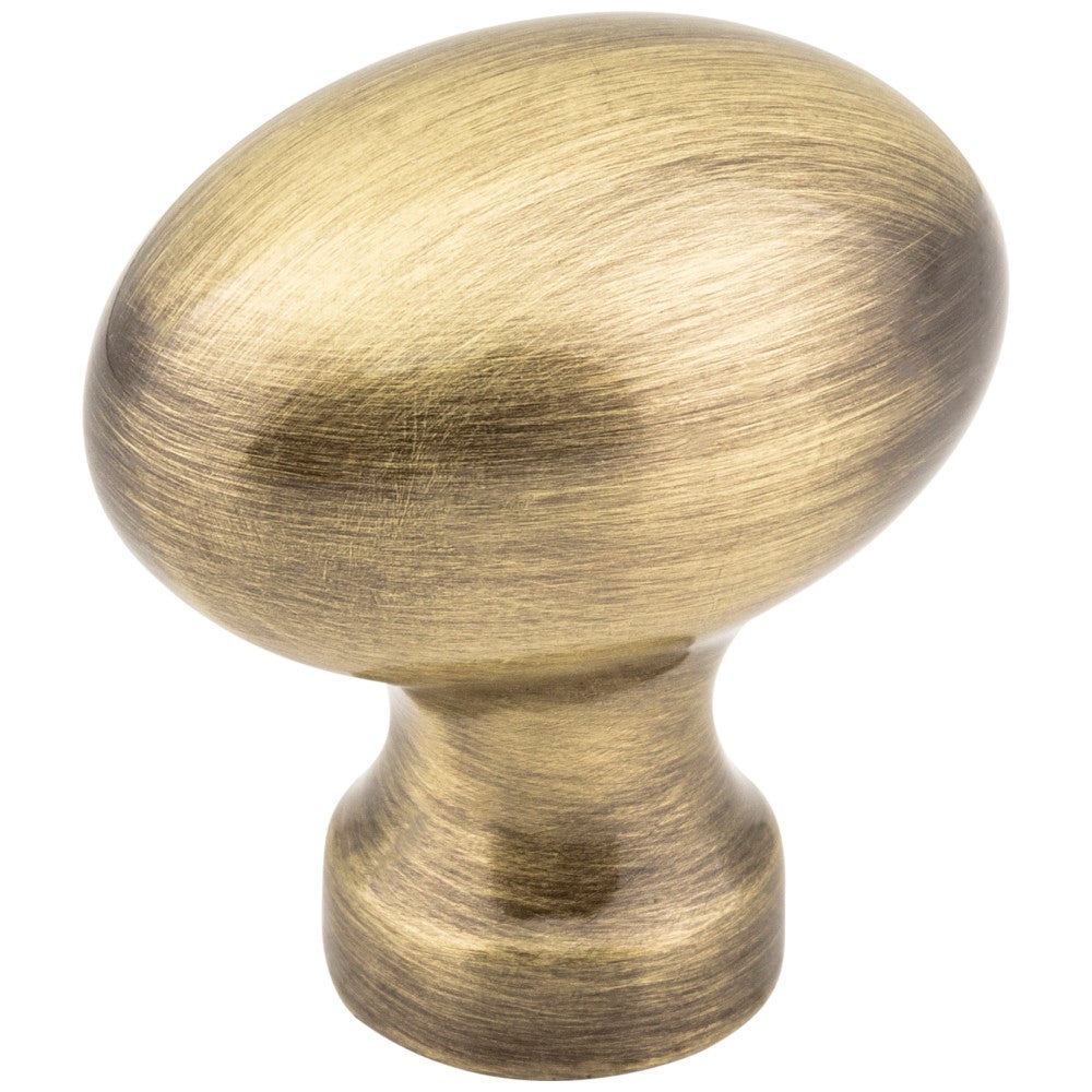 Hardware Resources 1-3/16" Overall Length Satin Nickel Football Bordeaux Cabinet Knob