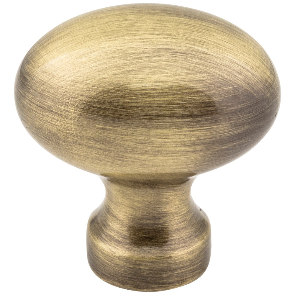 Hardware Resources 1-3/16" Overall Length Satin Nickel Football Bordeaux Cabinet Knob