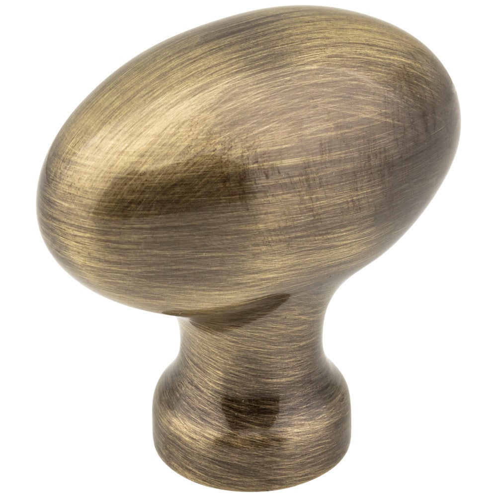 Hardware Resources 1-9/16" Overall Length Satin Nickel Football Lyon Cabinet Knob