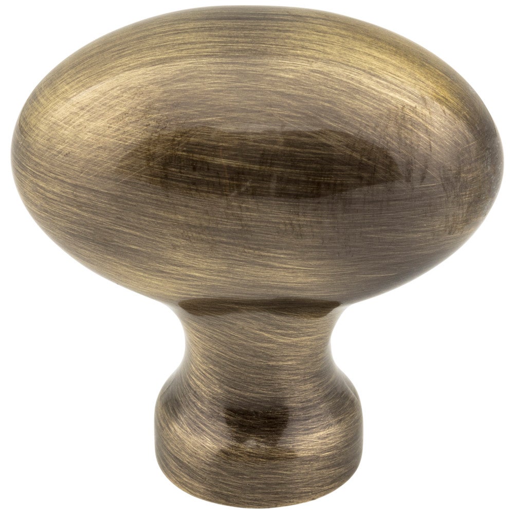 Hardware Resources 1-9/16" Overall Length Satin Nickel Football Lyon Cabinet Knob