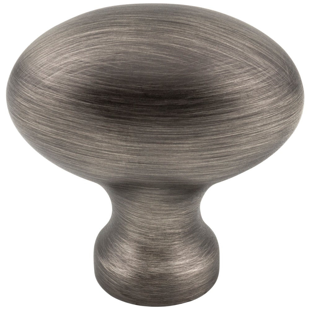 Hardware Resources 1-9/16" Overall Length Satin Nickel Football Lyon Cabinet Knob