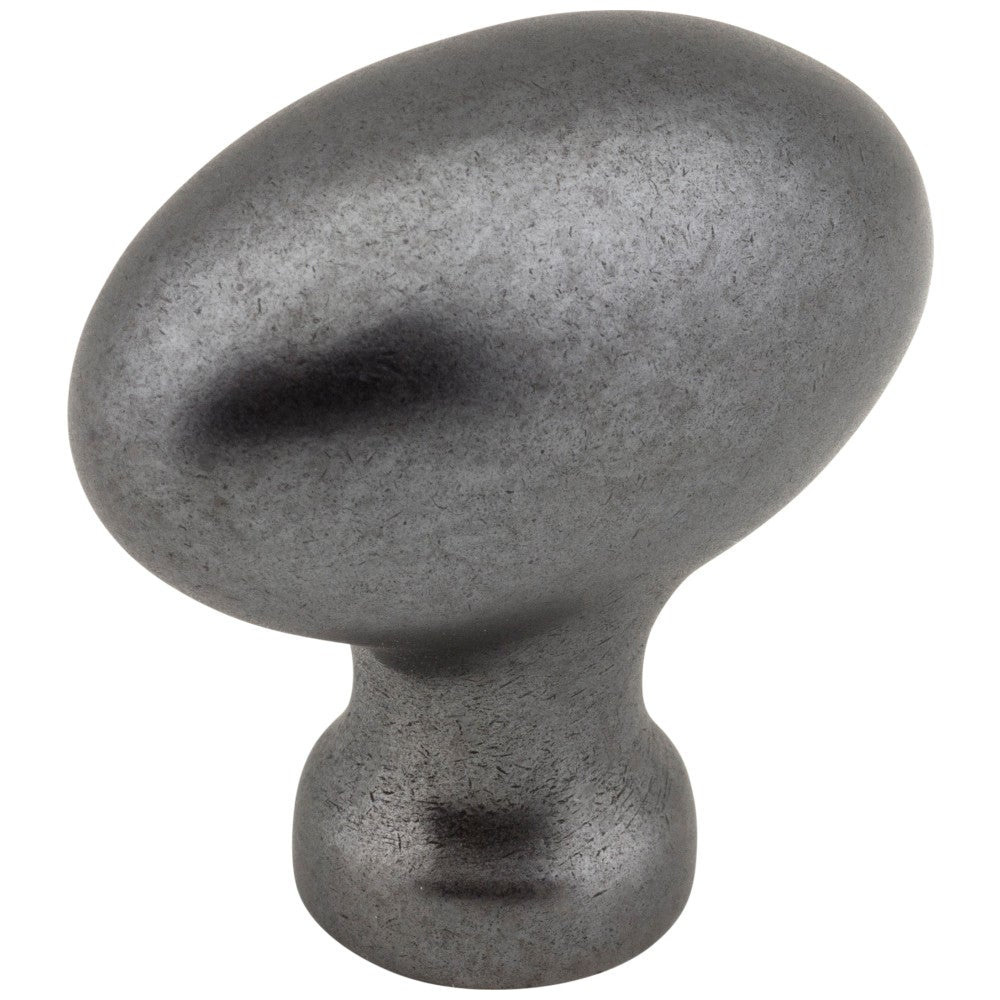 Hardware Resources 1-9/16" Overall Length Satin Nickel Football Lyon Cabinet Knob