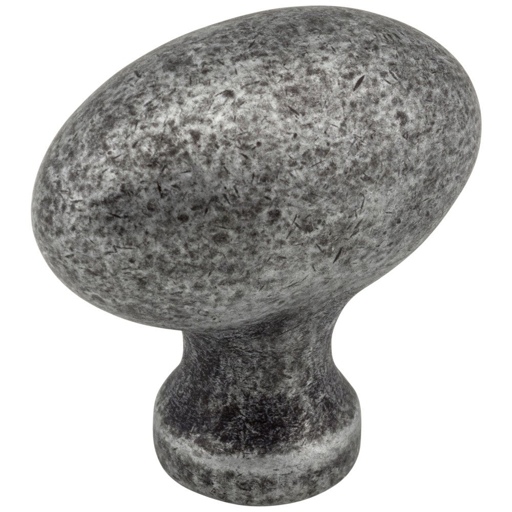 Hardware Resources 1-9/16" Overall Length Satin Nickel Football Lyon Cabinet Knob