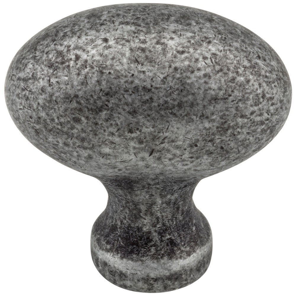Hardware Resources 1-9/16" Overall Length Satin Nickel Football Lyon Cabinet Knob