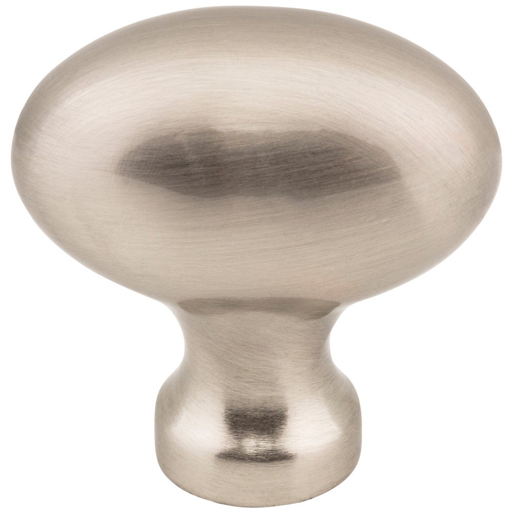 Hardware Resources 1-9/16" Overall Length Satin Nickel Football Lyon Cabinet Knob