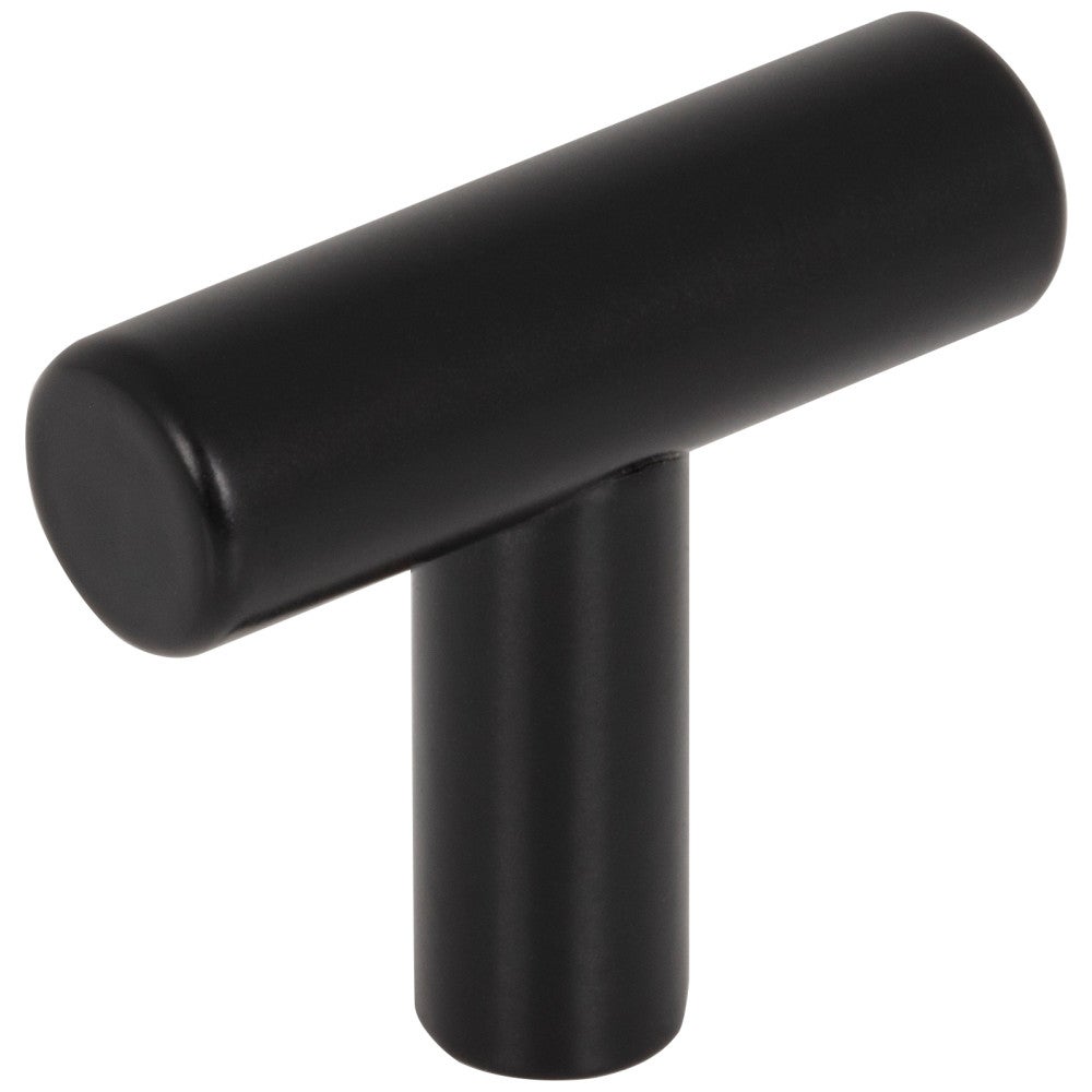 Hardware Resources 1-9/16" Overall Length Hollow Matte Black Stainless Steel Naples Cabinet "T" Knob