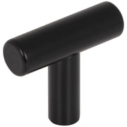 Hardware Resources 1-9/16" Overall Length Hollow Matte Black Stainless Steel Naples Cabinet "T" Knob