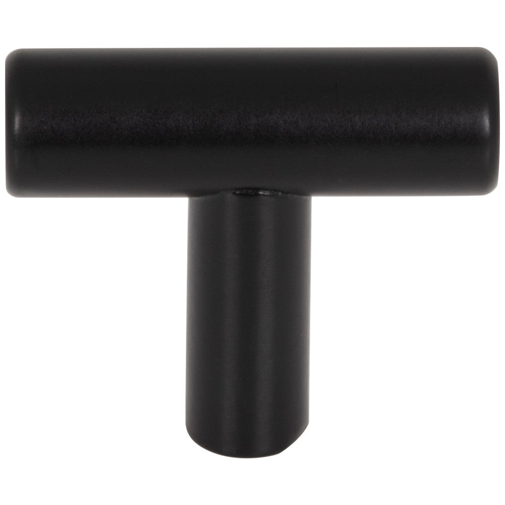 Hardware Resources 1-9/16" Overall Length Hollow Matte Black Stainless Steel Naples Cabinet "T" Knob