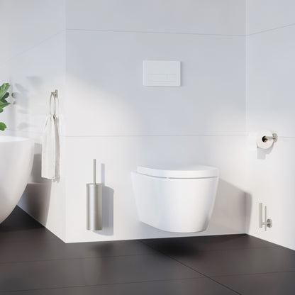 Home Toilet Brush Wallmount  Brushed Nickel