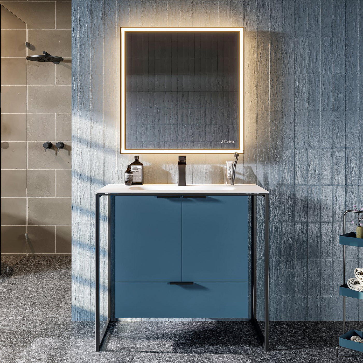 Eviva Moma Bath Vanity with Solid Surface Top and Integrated Sink (24"-32")