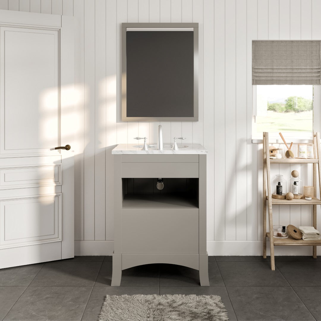 Eviva New York Bath Vanity with Carrara Marble Top and Undermount Porcelain Sink (24"-36")