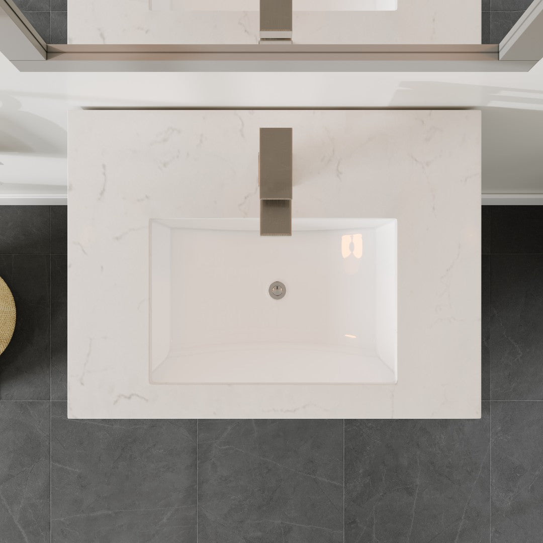 Eviva Acclaim Bath Vanity with Counter Top and Undermount Porcelain Sink (24"-30")