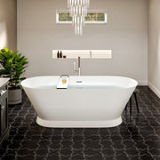 Eviva Princess 60" Glossy White Acrylic Freestanding Bathtub