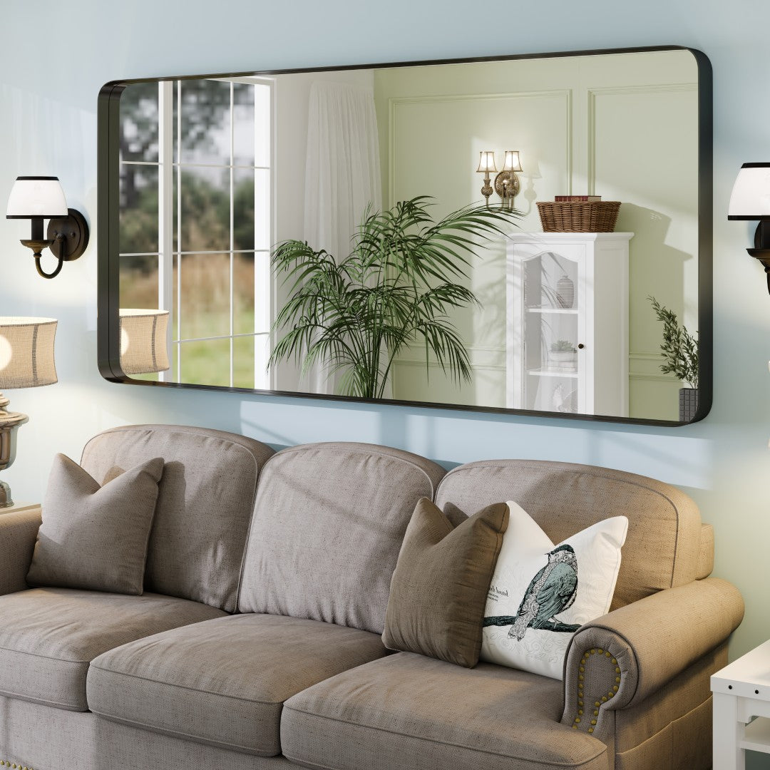 Eviva Harmony Black Metal Framed Mirror
