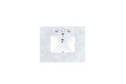 James Martin 30" Single Carrara White Marble Top with Sink, 3cm