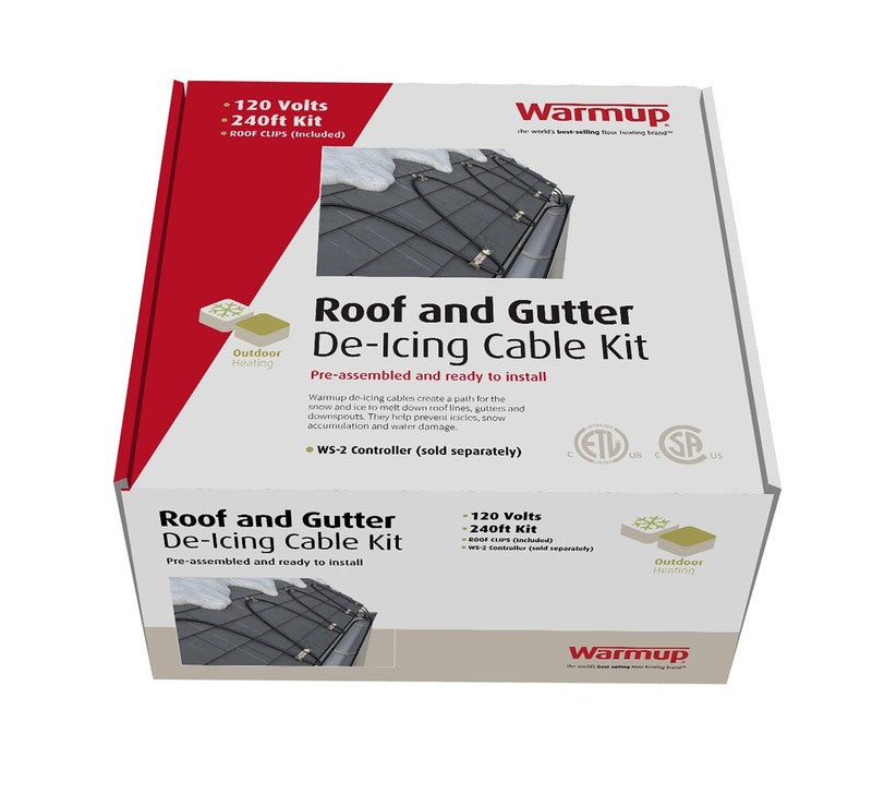100ft Roof & Gutter constant wattage kit with plug. 120V, 5W/lin.ft. - 500 Watts