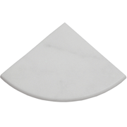 9x9 Milas White Marble Corner Shelf Polished Tile