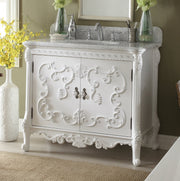 Chans Furniture HF-1091RA 40" Benton Collection Bellissimo Bathroom Vanity with Italian Carrara Marble