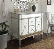Chans Furniture DH-13Q332 40" Benton Collection Mirrored Style Adelia Single Sink Bathroom Vanity with Carrara Top