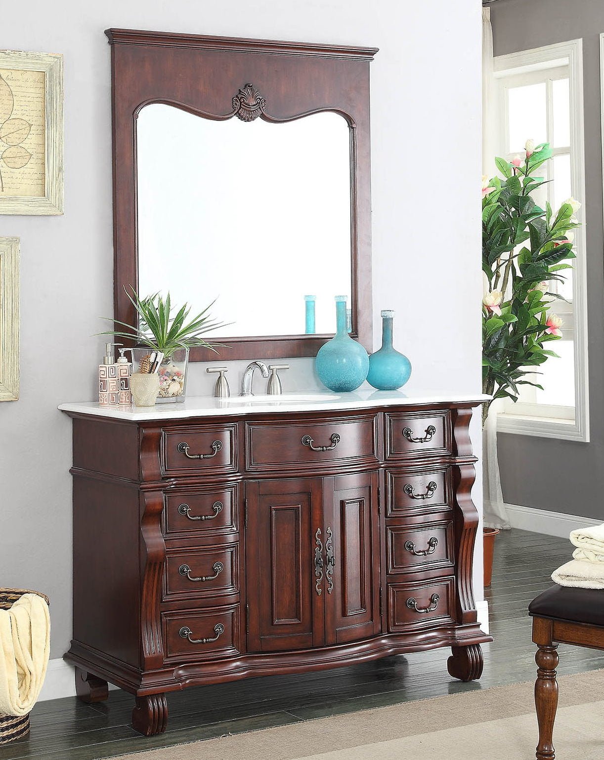 Chans Furniture MR4437-TK 40" Hopkinton Wall Mirror - Benton Collection