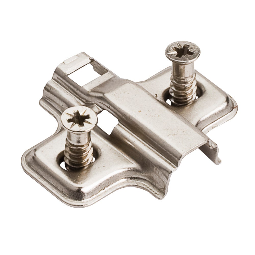 Hardware Resources HR MAX Standard Duty 3 mm Non-Cam Adjustable Steel Plate with Euro Screws for 500 Series European Hinges