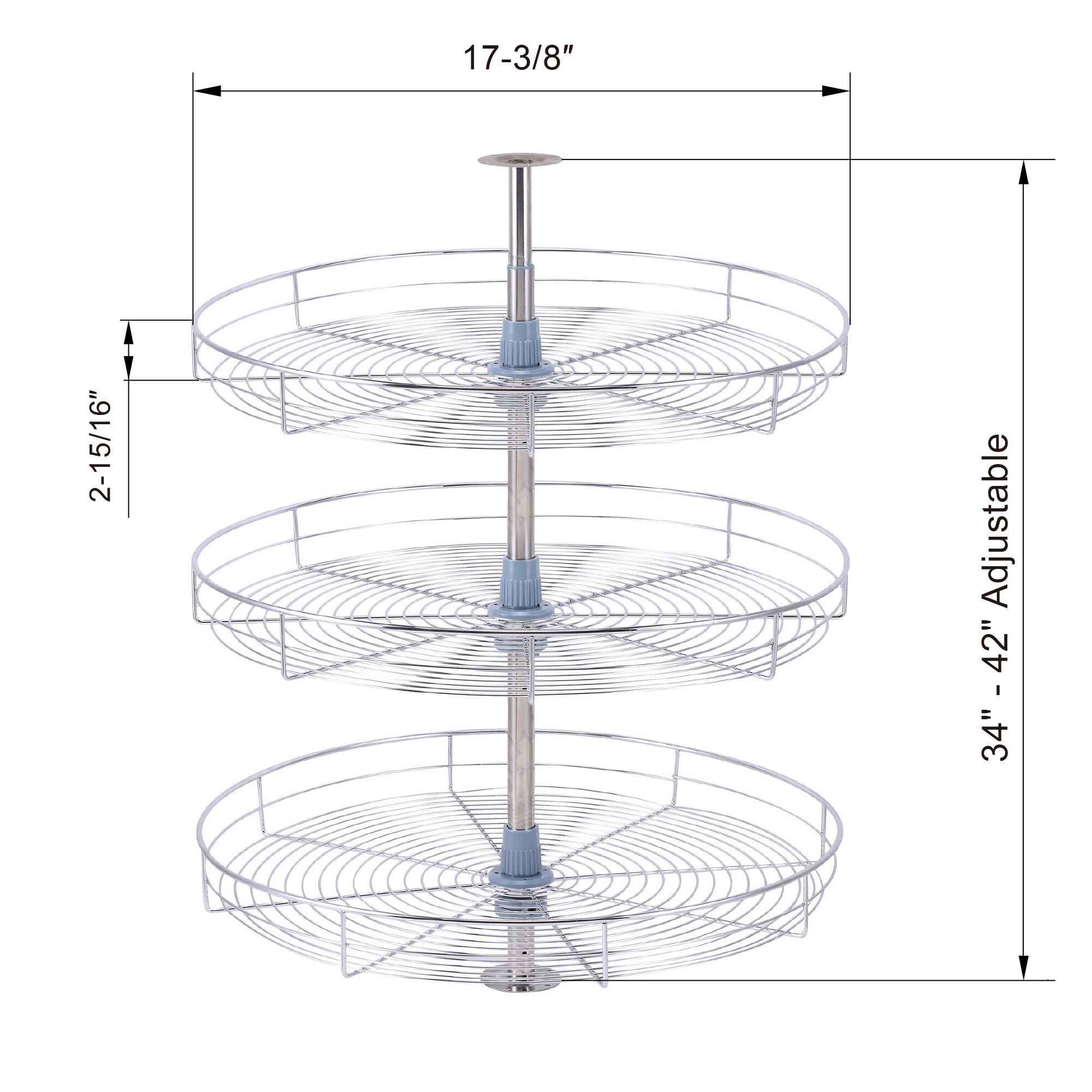 40"H Wall Corner Lazy Susan-4001 360T