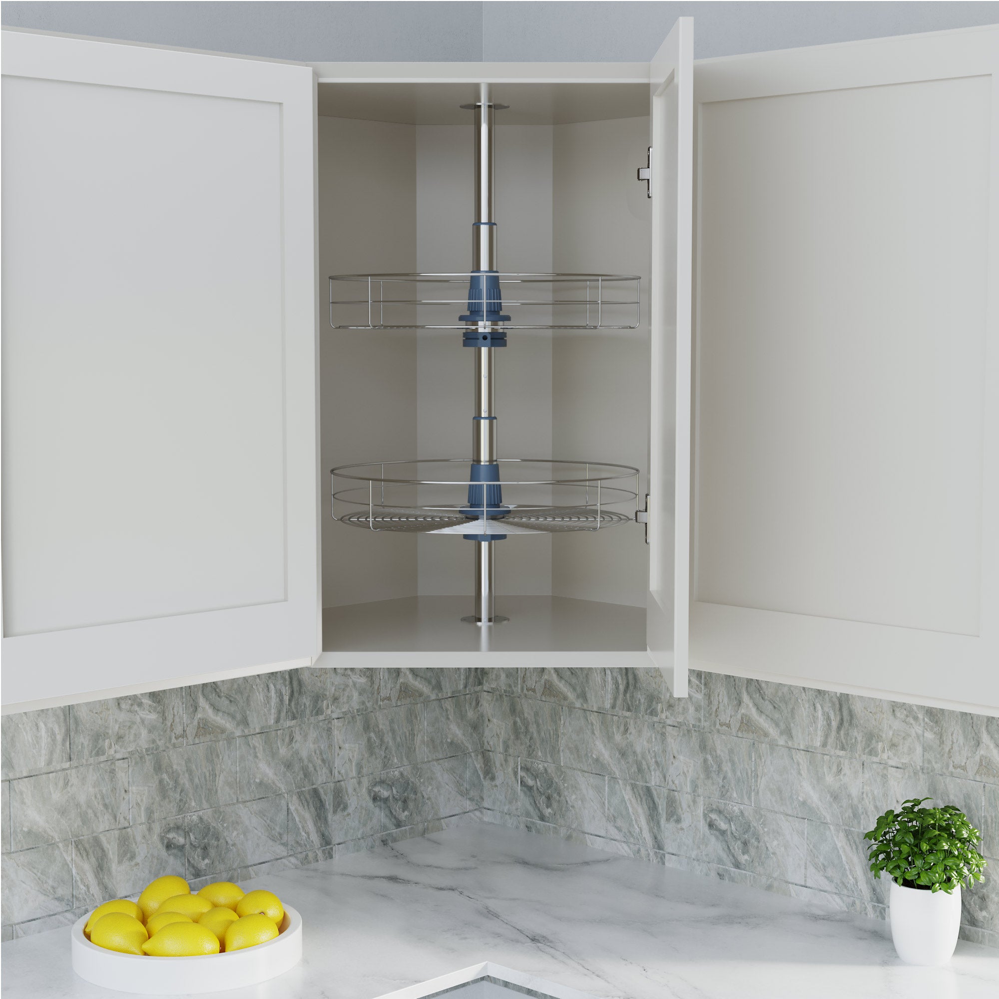 30"H Wall Corner Lazy Susan-4001 360D